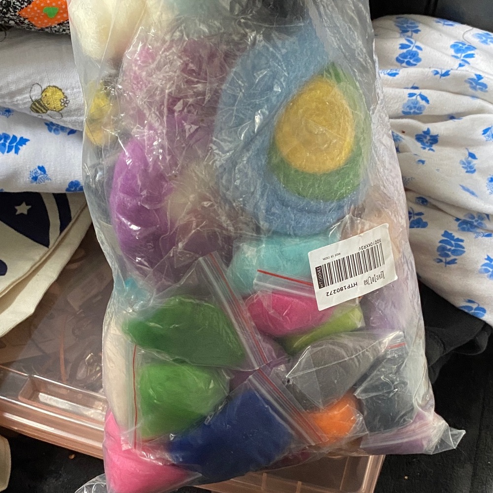 Assorted Color Felt Wool Bagged Craft Bundle